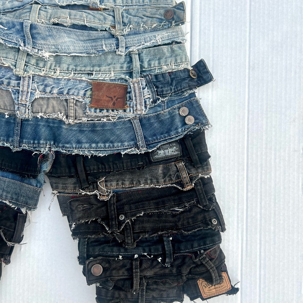 Strap Denim Shorts | Brick Denim - Picture 7 of 7
